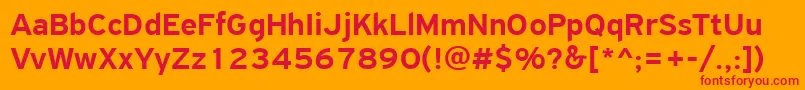 PfhighwaysansproMedium Font – Red Fonts on Orange Background