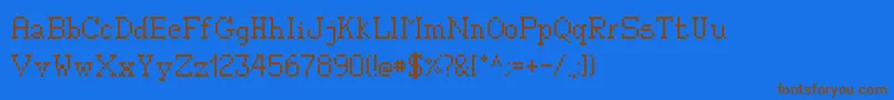 CrazyCreation Font – Brown Fonts on Blue Background