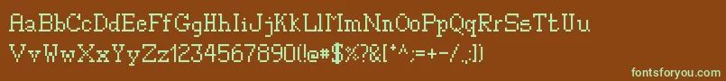 Шрифт CrazyCreation – зелёные шрифты на коричневом фоне