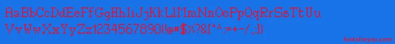 CrazyCreation Font – Red Fonts on Blue Background