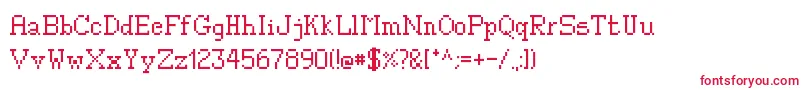 CrazyCreation Font – Red Fonts on White Background