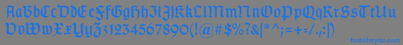 Gotischaフォントについての詳細 フォントGotischa – 灰色の背景に青い文字