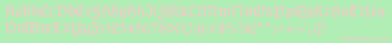 Gotischa Font – Pink Fonts on Green Background