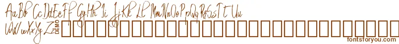 Шрифт EmrytDemo – коричневые шрифты на белом фоне