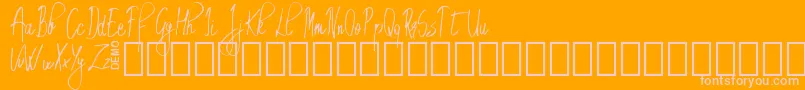 EmrytDemo Font – Pink Fonts on Orange Background