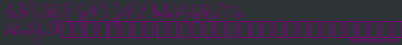 Шрифт EmrytDemo – фиолетовые шрифты на чёрном фоне