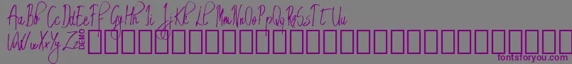 EmrytDemo Font – Purple Fonts on Gray Background