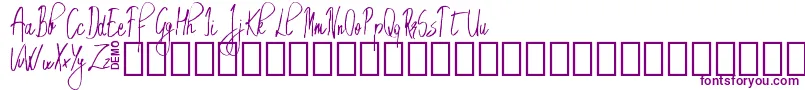 EmrytDemo Font – Purple Fonts on White Background