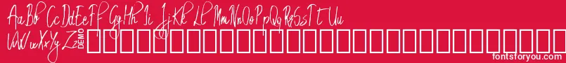 EmrytDemo Font – White Fonts on Red Background