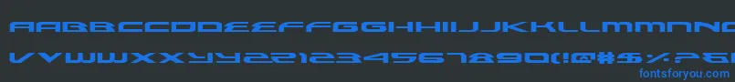 AlexisExpanded Font – Blue Fonts on Black Background