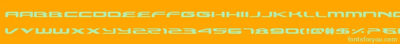 Шрифт AlexisExpanded – зелёные шрифты на оранжевом фоне