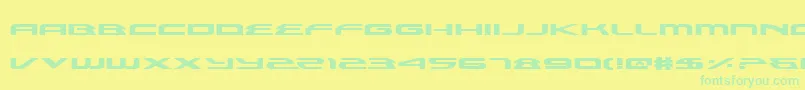 AlexisExpanded Font – Green Fonts on Yellow Background