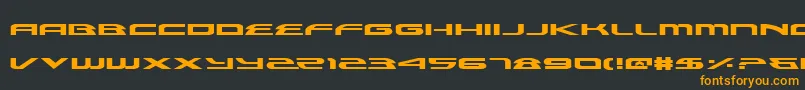 AlexisExpanded Font – Orange Fonts on Black Background