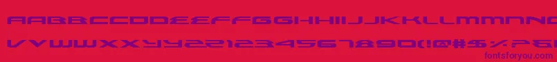 AlexisExpanded Font – Purple Fonts on Red Background