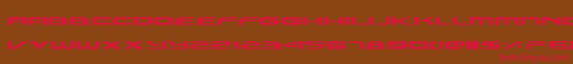 フォントAlexisExpanded – 赤い文字が茶色の背景にあります。