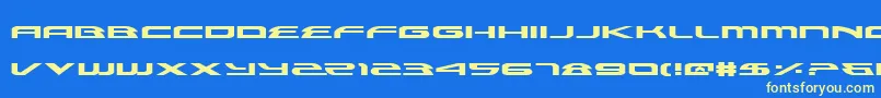 AlexisExpanded Font – Yellow Fonts on Blue Background