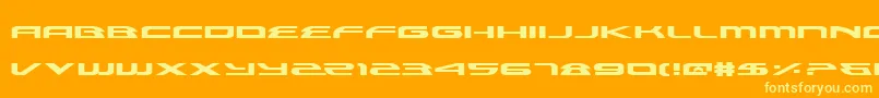 Шрифт AlexisExpanded – жёлтые шрифты на оранжевом фоне