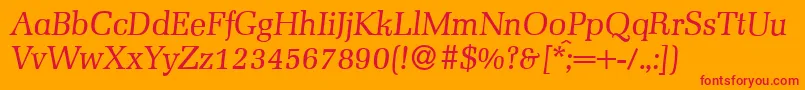 Шрифт MelmacItalic – красные шрифты на оранжевом фоне