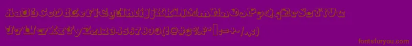 Moter Font – Brown Fonts on Purple Background