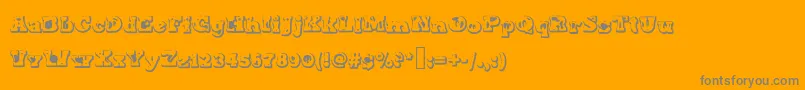 Moter Font – Gray Fonts on Orange Background