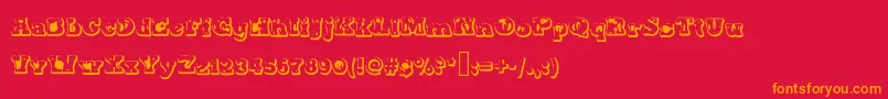 Moter Font – Orange Fonts on Red Background