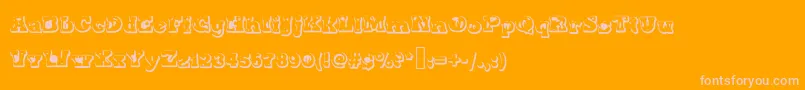 Moter Font – Pink Fonts on Orange Background