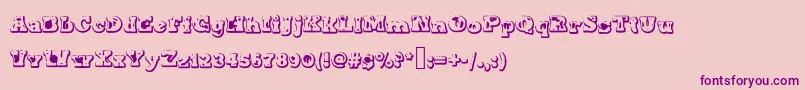 Moter Font – Purple Fonts on Pink Background