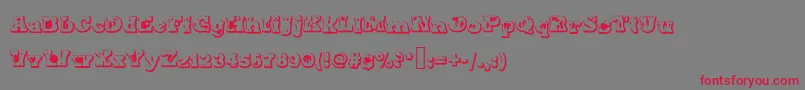Moter Font – Red Fonts on Gray Background