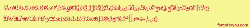 Moter Font – Red Fonts on Yellow Background