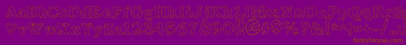 Seismacrap Font – Brown Fonts on Purple Background