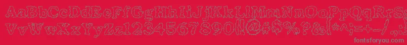 Seismacrap Font – Gray Fonts on Red Background