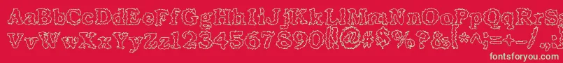 Seismacrap Font – Green Fonts on Red Background