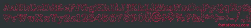 Seismacrap Font – Red Fonts on Black Background