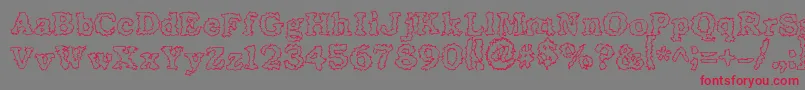 Seismacrap Font – Red Fonts on Gray Background