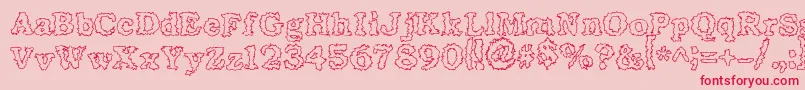 Seismacrap Font – Red Fonts on Pink Background