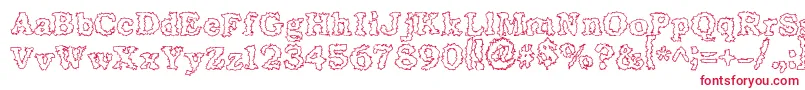 Seismacrap Font – Red Fonts on White Background