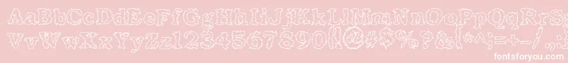 Seismacrap Font – White Fonts on Pink Background