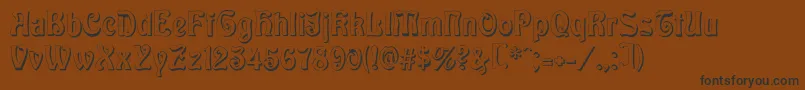 BaldurShadow Font – Black Fonts on Brown Background