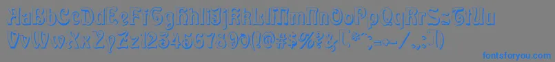 BaldurShadow Font – Blue Fonts on Gray Background