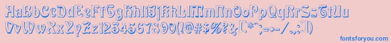 BaldurShadow Font – Blue Fonts on Pink Background