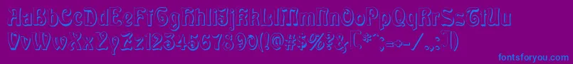 BaldurShadow Font – Blue Fonts on Purple Background