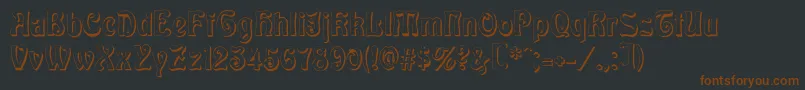 BaldurShadow-fontti – ruskeat fontit mustalla taustalla