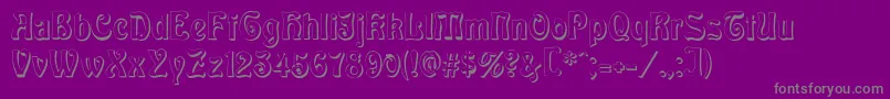 フォントBaldurShadow – 紫の背景に灰色の文字