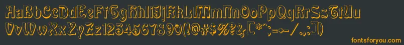 BaldurShadow Font – Orange Fonts on Black Background