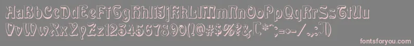BaldurShadow Font – Pink Fonts on Gray Background