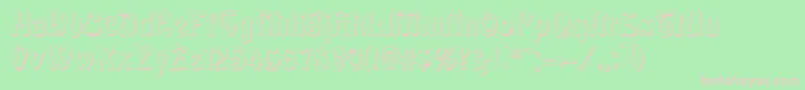 フォントBaldurShadow – 緑の背景にピンクのフォント