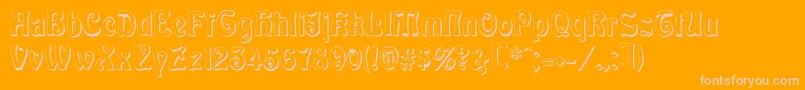 BaldurShadow Font – Pink Fonts on Orange Background