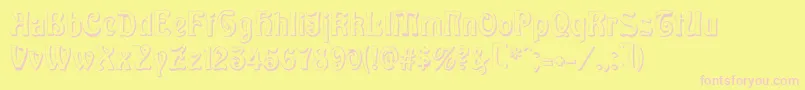 BaldurShadow Font – Pink Fonts on Yellow Background