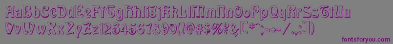 BaldurShadow-Schriftart – Violette Schriften auf grauem Hintergrund