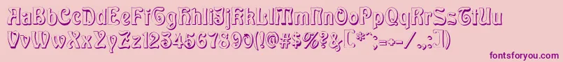BaldurShadow Font – Purple Fonts on Pink Background